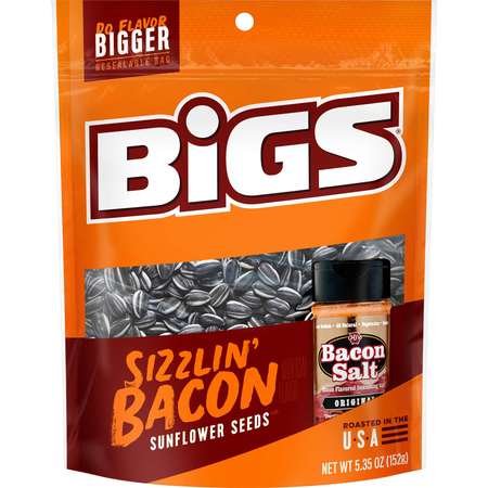 BIGS Bigs Sizzlin Bacon Sunflower Seeds, PK48 9688700227